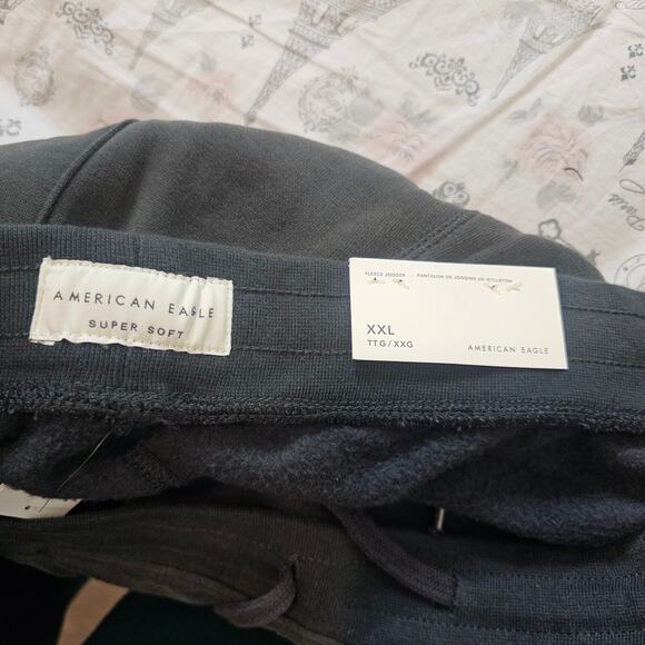 American Eagle Gray Super Soft Fleece Jogger Pants Size XXL - Picture 6 of 6